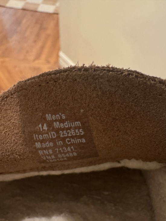 L.L. Bean Suede Fleece Lined Moccasin Slippers, 14